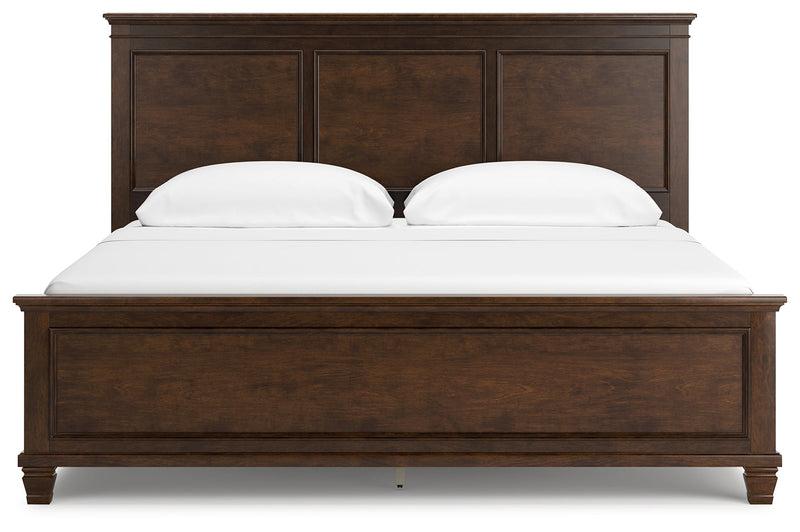 Danabrin Brown California King Panel Bed with Mirrored Dresser from Ashley - Lara Furniture