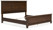 Danabr Brown King Panel Bed with Mirrored Dresser from Ashley - Lara Furniture