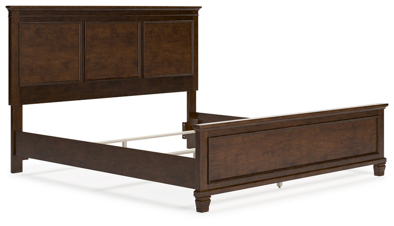 Danabr Brown King Panel Bed with Mirrored Dresser from Ashley - Lara Furniture