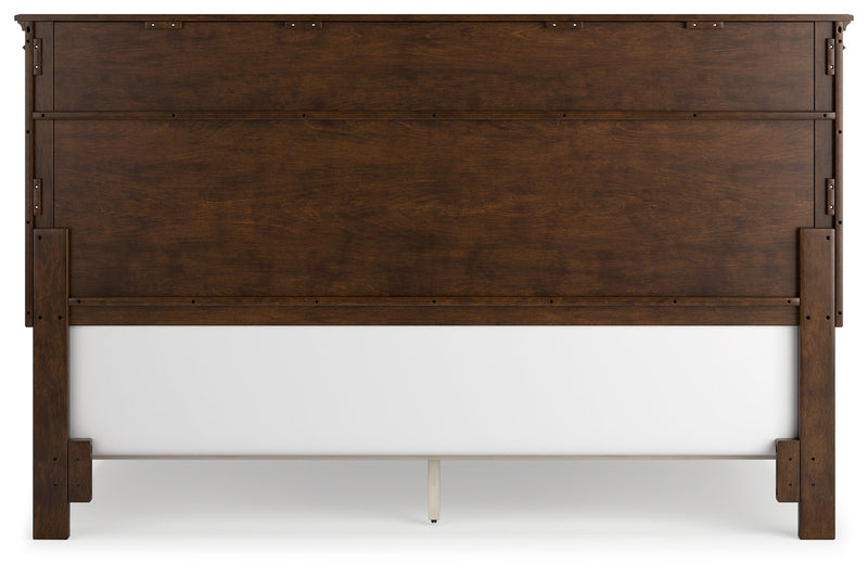 Danabr Brown King Panel Bed with Mirrored Dresser from Ashley - Lara Furniture