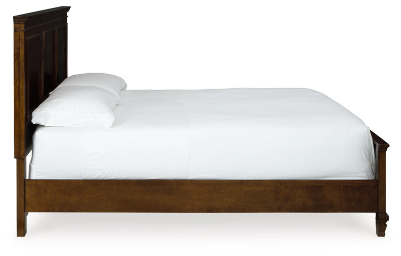 Danabr Brown King Panel Bed with Mirrored Dresser from Ashley - Lara Furniture