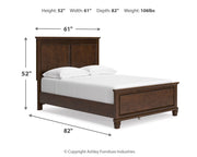 Danabrin Brown Full Panel Bed with Mirrored Dresser from Ashley - Lara Furniture