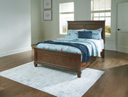 Danabrin Brown Full Panel Bed with Mirrored Dresser from Ashley - Lara Furniture