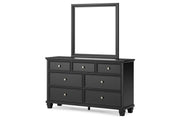 Lanolee Black Dresser and Mirror -  Ashley - Lara Furniture