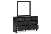 Lanolee Black Dresser and Mirror -  Ashley - Lara Furniture