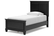 Lanolee Black Twin Panel Bed -  Ashley - Lara Furniture