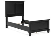 Lanolee Black Twin Panel Bed -  Ashley - Lara Furniture