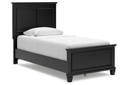 Lanolee Black Twin Panel Bed -  Ashley - Lara Furniture