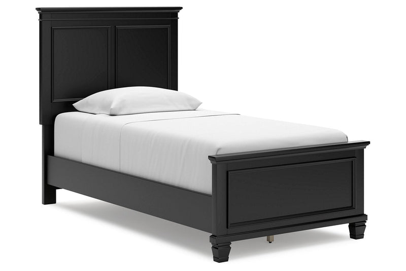 Lanolee Black Twin Panel Bed -  Ashley - Lara Furniture