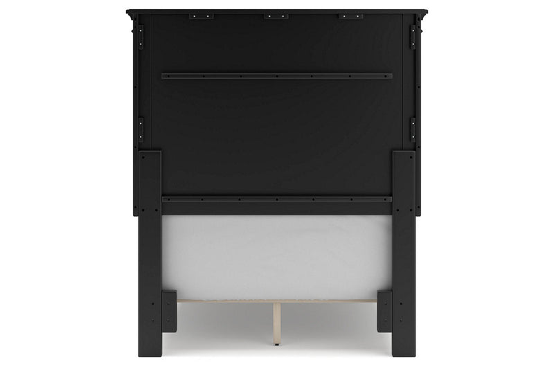 Lanolee Black Twin Panel Bed -  Ashley - Lara Furniture