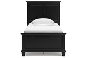 Lanolee Black Twin Panel Bed -  Ashley - Lara Furniture