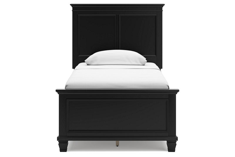 Lanolee Black Twin Panel Bed -  Ashley - Lara Furniture