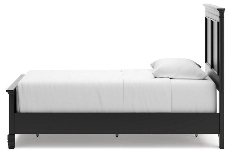 Lanolee Black Twin Panel Bed -  Ashley - Lara Furniture