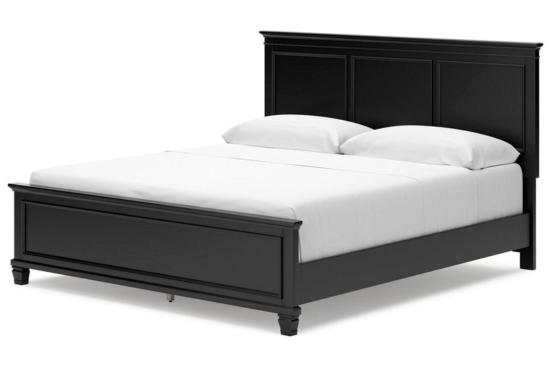 Lanolee Black California King Panel Bed -  Ashley - Lara Furniture