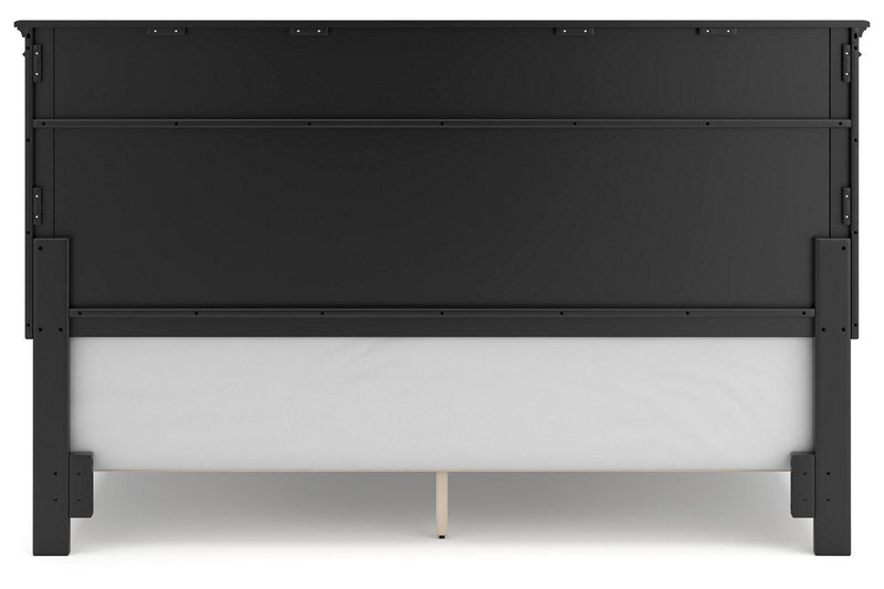 Lanolee Black California King Panel Bed -  Ashley - Lara Furniture