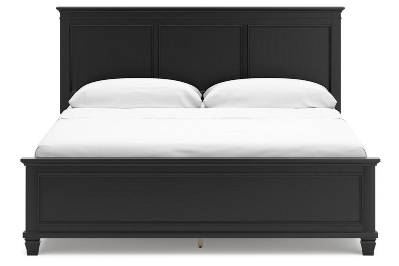 Lanolee Black California King Panel Bed -  Ashley - Lara Furniture