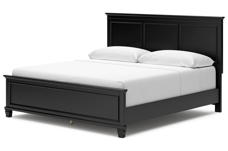 Lanolee Black King Panel Bed -  Ashley - Lara Furniture