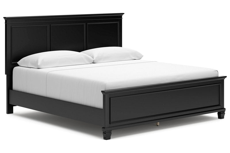 Lanolee Black King Panel Bed -  Ashley - Lara Furniture