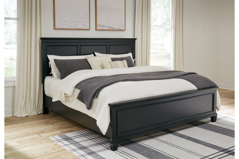 Lanolee Black King Panel Bed -  Ashley - Lara Furniture