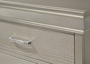 Amalia Silver Upholstered Panel Bedroom Set - Lara Furniture