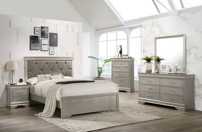Amalia Silver Panel Youth Bedroom Set - Lara Furniture