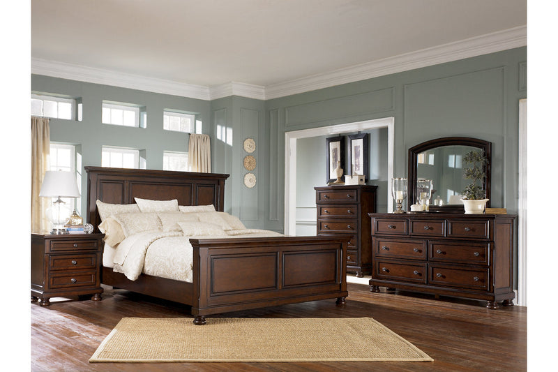 Porter Rustic Brown California King Panel Bed -  Ashley - Lara Furniture