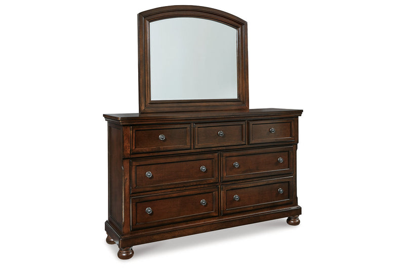 Porter Rustic Brown Dresser and Mirror -  Ashley - Lara Furniture