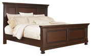 Porter Rustic Brown California King Panel Bed, Dresser and Mirror from Ashley - Lara Furniture