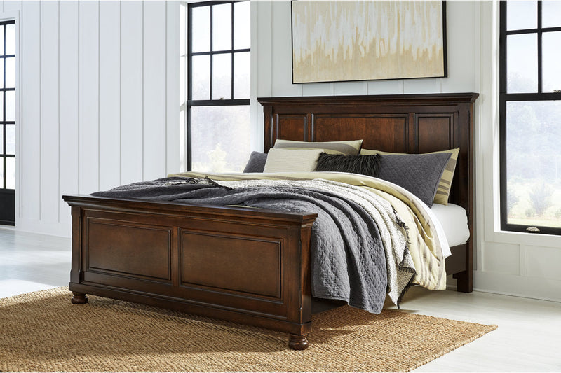 Porter Rustic Brown California King Panel Bed -  Ashley - Lara Furniture