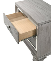Vail Gray LED Upholstered Panel Bedroom Set - Lara FurnitureBedroom Set