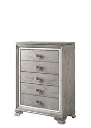 Vail Gray LED Upholstered Panel Bedroom Set - Lara FurnitureBedroom Set