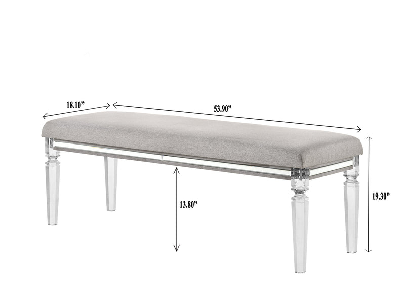 Vail Gray LED Upholstered Panel Bedroom Set - Lara FurnitureBedroom Set
