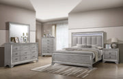 Vail Gray LED Upholstered Panel Bedroom Set - Lara FurnitureBedroom Set