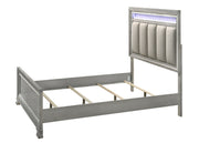 Vail Gray LED Upholstered Panel Bedroom Set - Lara FurnitureBedroom Set