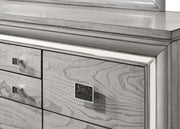 Vail Gray LED Upholstered Panel Bedroom Set - Lara FurnitureBedroom Set