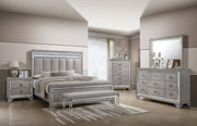 Vail Gray LED Upholstered Panel Bedroom Set - Lara FurnitureBedroom Set