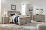 Lettner Light Gray California King Sleigh Bed with 2 Storage Drawers from Ashley - Lara Furniture