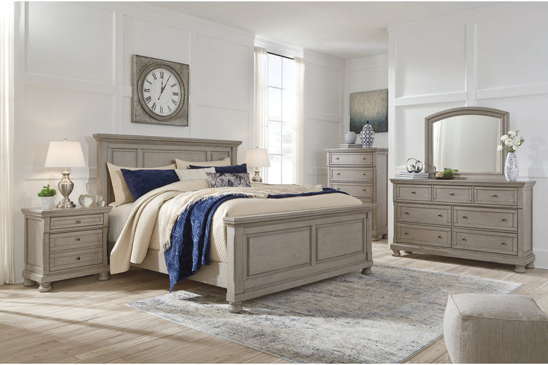Lettner Light Gray California King Sleigh Bed with 2 Storage Drawers from Ashley - Lara Furniture