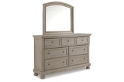 Lettner Light Gray Dresser and Mirror -  Ashley - Lara Furniture
