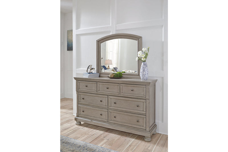 Lettner Light Gray Dresser and Mirror -  Ashley - Lara Furniture
