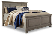 Lettner Light Gray California King Panel Bed -  Ashley - Lara Furniture