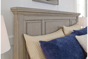 Lettner Light Gray California King Panel Bed -  Ashley - Lara Furniture