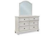 Robbinsdale Antique White Dresser and Mirror -  Ashley - Lara Furniture