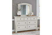 Robbinsdale Antique White Dresser and Mirror -  Ashley - Lara Furniture