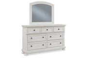Robbinsdale Antique White Dresser and Mirror -  Ashley - Lara Furniture