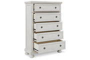 Robbinsdale Antique White Sleigh Bedroom Set from Ashley - Lara Furniture