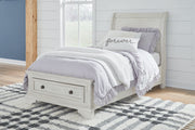 Robbinsdale Antique White Sleigh Storage Bedroom Set from Ashley - Lara Furniture