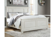 Robbinsdale Antique White California King Panel Bed -  Ashley - Lara Furniture
