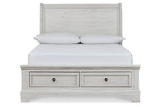 Robbinsdale Antique White Sleigh Storage Bedroom Set from Ashley - Lara Furniture
