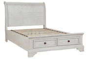 Robbinsdale Antique White Sleigh Storage Bedroom Set from Ashley - Lara Furniture